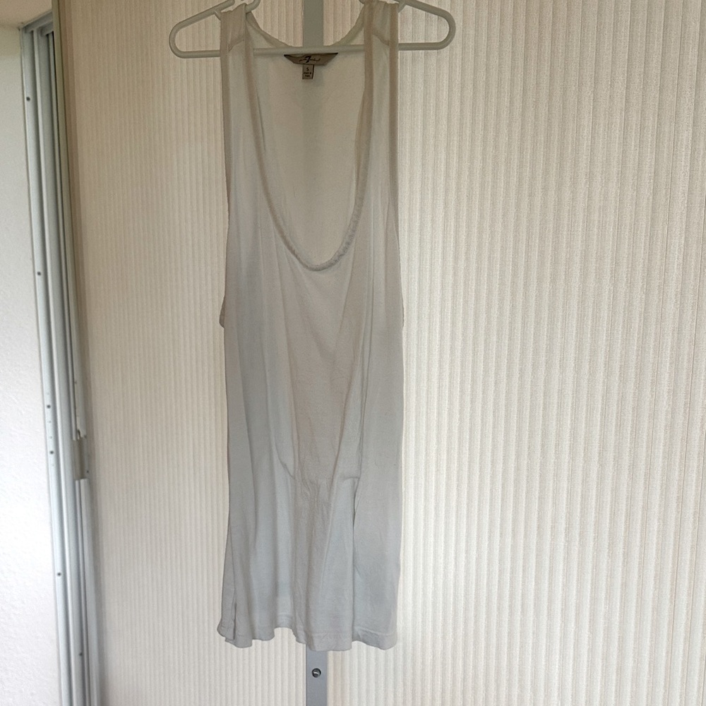 7 for all mankind White Scoop neckTankini Top GUC Size Small